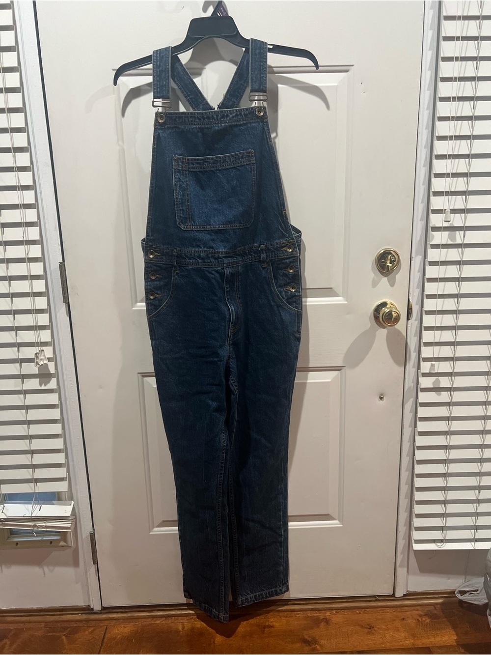 BDG Dark Blue Denim Relaxed Overalls